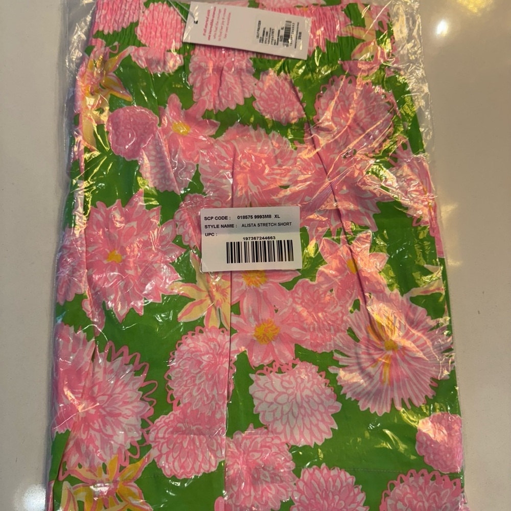 Lilly Pulitzer Alista Floral Pink and Green Shorts